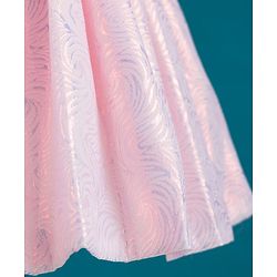 Babyhug Mesh Woven Sleeveless Shimmer Party Dress With Bow Applique - Pink