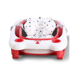 Babyhug 2-in-1 Foldable Baby Bath Tub with Bathing Chair & Soft Cushion - Red| Anti-Slip Base| Space-Saving Design| Comfortable & Safe for Newborns to Toddlers| 0-3 Years