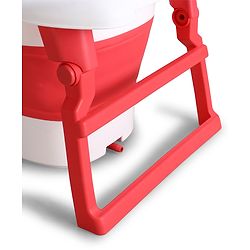 Babyhug 2-in-1 Foldable Baby Bath Tub with Bathing Chair & Soft Cushion - Red| Anti-Slip Base| Space-Saving Design| Comfortable & Safe for Newborns to Toddlers| 0-3 Years