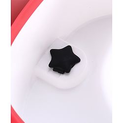 Babyhug 2-in-1 Foldable Baby Bath Tub with Bathing Chair & Soft Cushion - Red| Anti-Slip Base| Space-Saving Design| Comfortable & Safe for Newborns to Toddlers| 0-3 Years