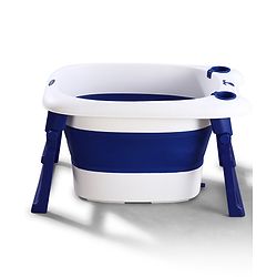 Babyhug 2-in-1 Foldable Baby Bath Tub with Bathing Chair & Soft Cushion - Red| Anti-Slip Base| Space-Saving Design| Comfortable & Safe for Newborns to Toddlers| 0-3 Years