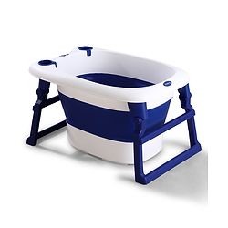 Babyhug 2-in-1 Foldable Baby Bath Tub with Bathing Chair & Soft Cushion - Red| Anti-Slip Base| Space-Saving Design| Comfortable & Safe for Newborns to Toddlers| 0-3 Years