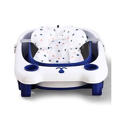 Babyhug 2-in-1 Foldable Baby Bath Tub with Bathing Chair & Soft Cushion - Red| Anti-Slip Base| Space-Saving Design| Comfortable & Safe for Newborns to Toddlers| 0-3 Years