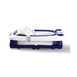 Babyhug 2-in-1 Foldable Baby Bath Tub with Bathing Chair & Soft Cushion - Red| Anti-Slip Base| Space-Saving Design| Comfortable & Safe for Newborns to Toddlers| 0-3 Years
