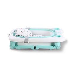 Babyhug 2-in-1 Foldable Baby Bath Tub with Bathing Chair & Soft Cushion - Red| Anti-Slip Base| Space-Saving Design| Comfortable & Safe for Newborns to Toddlers| 0-3 Years