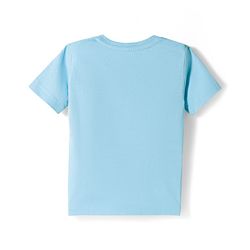Babyhug Cotton Knit Half Sleeves Striped Text & Sun Printed T-Shirts Pack of 3 - Blue  & White