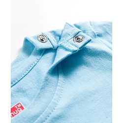 Babyhug Cotton Knit Half Sleeves Striped Text & Sun Printed T-Shirts Pack of 3 - Blue  & White