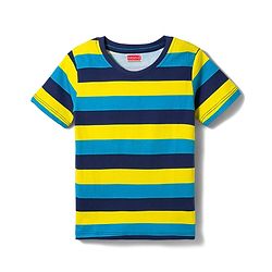 Babyhug Cotton Knit Half Sleeves Striped Ball & Bunny Printed T-Shirts Pack of 3 - Blue White & Yellow