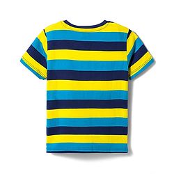 Babyhug Cotton Knit Half Sleeves Striped Ball & Bunny Printed T-Shirts Pack of 3 - Blue White & Yellow