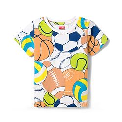 Babyhug Cotton Knit Half Sleeves Striped Ball & Bunny Printed T-Shirts Pack of 3 - Blue White & Yellow
