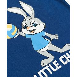 Babyhug Cotton Knit Half Sleeves Striped Ball & Bunny Printed T-Shirts Pack of 3 - Blue White & Yellow