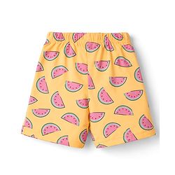 Babyhug Cotton Knit Half Sleeves Co-Ord Top & Shorts Night-Suit With Watermelon Print - Multicolor