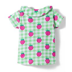 Babyhug Cotton Knit Half Sleeves Top & Shorts Co-ord Night Suit With Strawberry Print - Green