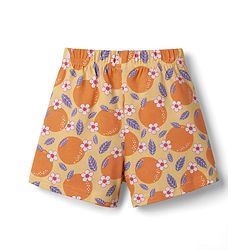 Babyhug Cotton Knit Half Sleeves Tropical Theme Printed Co-Ords Top & Shorts Night Suit - Yellow