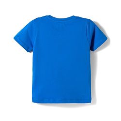 Babyhug Cotton Knit Half Sleeves T-Shirt & Short Night Suit with Striped & Shark Print -  Blue