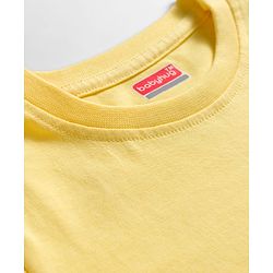 Babyhug Cotton Knit Half Sleeves T-Shirt & Short Night Suit with Striped & Dino Print - Yellow