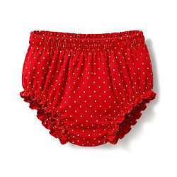 Babyhug Cotton Knit Frocks with Bloomer/Short Frill Sleeves Polka Dot Multi Color 0-3 Months