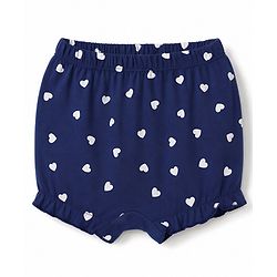 Babyhug 100% Cotton Single Jersey Knit Bloomer with Hearts & Floral Pack of 3 - Dark Pink Yellow & Navy