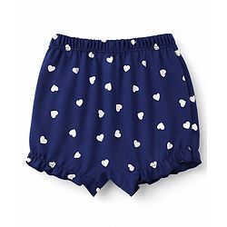 Babyhug 100% Cotton Single Jersey Knit Bloomer with Hearts & Floral Pack of 3 - Dark Pink Yellow & Navy