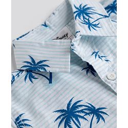 Babyhug Disney 100 % Cotton Woven Poplin Printed Shirt with Half Sleeves and Mickey Mouse Print in Blue