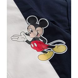 Babyhug Disney 100% Cotton Woven Half Sleeves Cut N Sew Shirt With Mickey Mouse Graphic - Red & White