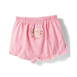 Babyhug 100% Cotton Knit Bloomers With Teddy Bear & Floral Print Pack of 3 - Multicolor