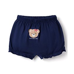 Babyhug 100% Cotton Knit Bloomers With Teddy Bear Print Pack of 3 - Multicolor
