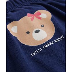 Babyhug 100% Cotton Knit Bloomers With Teddy Bear Print Pack of 3 - Multicolor