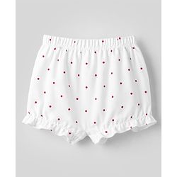 Babyhug 100% Cotton Knit Polka Dots Printed Bloomers Pack of 3 - Peach Lilac & White