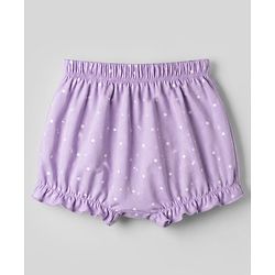 Babyhug 100% Cotton Knit Polka Dots Printed Bloomers Pack of 3 - Peach Lilac & White