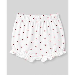 Babyhug 100% Cotton Knit Polka Dots Printed Bloomers Pack of 3 - Peach Lilac & White