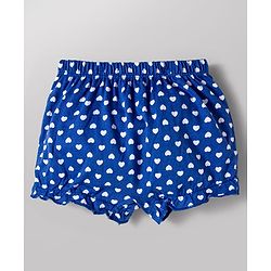 Babyhug 100% Cotton Knit Bloomers With Heart Print Pack of 3 - Multicolor