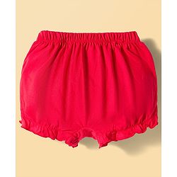Babyhug 100% Cotton Knit Polka Dots & Hearts Printed Bloomers Pack Of 3 - Multicolour