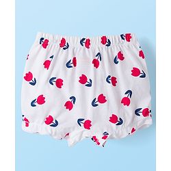 Babyhug 100% Cotton Knit Bloomers With Floral Print Pack of 3 - Multicolor