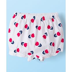 Babyhug 100% Cotton Knit Bloomers With Floral Print Pack of 3 - Multicolor
