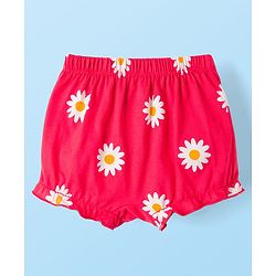 Babyhug 100% Cotton Knit Bloomers With Floral Print Pack of 3 - Multicolor
