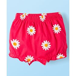 Babyhug 100% Cotton Knit Bloomers With Floral Print Pack of 3 - Multicolor