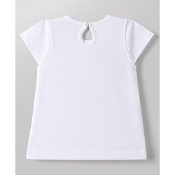 Babyhug Cotton Knit T-Shirts Half Sleeves with Graphics White 6-9 Months