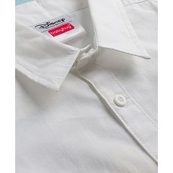 Babyhug Disney Poplin Woven Half Sleeves Shirt With Winnie The Pooh Graphics - White