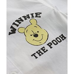 Babyhug Disney Poplin Woven Half Sleeves Shirt With Winnie The Pooh Graphics - White