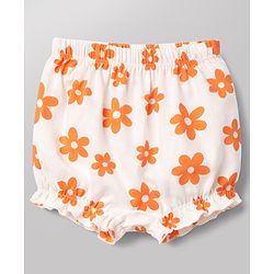 Babyhug 100% Cotton Single Jersey Knit Bloomers With Floral Print Pack of 3 - Multicolor