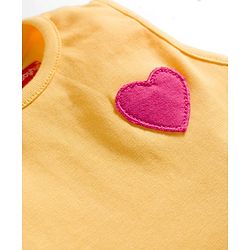 Babyhug Single Jersey Knit Sleeveless Floral & Bunny Printed Frock - Multicolour
