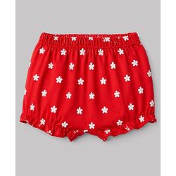 Babyhug 100% Cotton Single Jersey Knit Bloomers With Floral Print Pack of 3 - Multicolor
