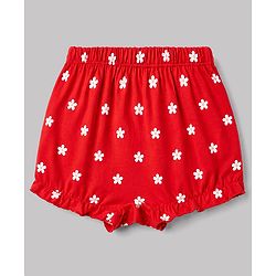 Babyhug 100% Cotton Single Jersey Knit Bloomers With Floral Print Pack of 3 - Multicolor