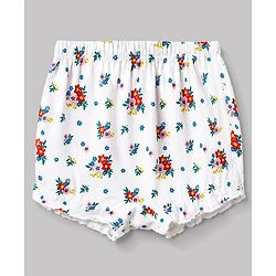 Babyhug 100% Cotton Single Jersey Knit Bloomers With Floral Print Pack of 3 - Multicolor