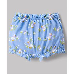 Babyhug 100% Cotton Knit Bloomers with Duck & Floral Print Pack of 3 - Multicolor