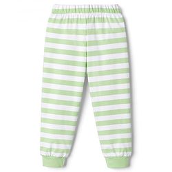 Babyhug Cotton Knit Full Sleeves T-Shirt & Striped Pyjama Night-Suit With Sleep & Koala Print - Green