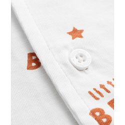 Babyhug Cotton Knit Full Sleeves Co-Ord Shirt & Pyjama Night-Suit With Bear Print - White