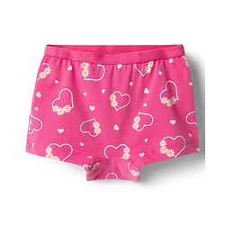 Babyhug 100% Cotton Single Jersey Knit Bloomers With Heart Print Pack of 3 - Multicolor