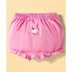 Babyhug 100% Cotton Knit Bloomers With Floral & Duck Print Pack of 3 - Multicolor